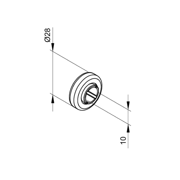 Ložisko Ø 28 mm s vnitřním nylonovým prstencem